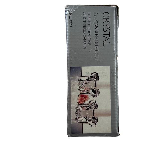 VTG Crystal 2 Pc. Candle Holder Set For Votive and Tapered Candles - Picture 7 of 13